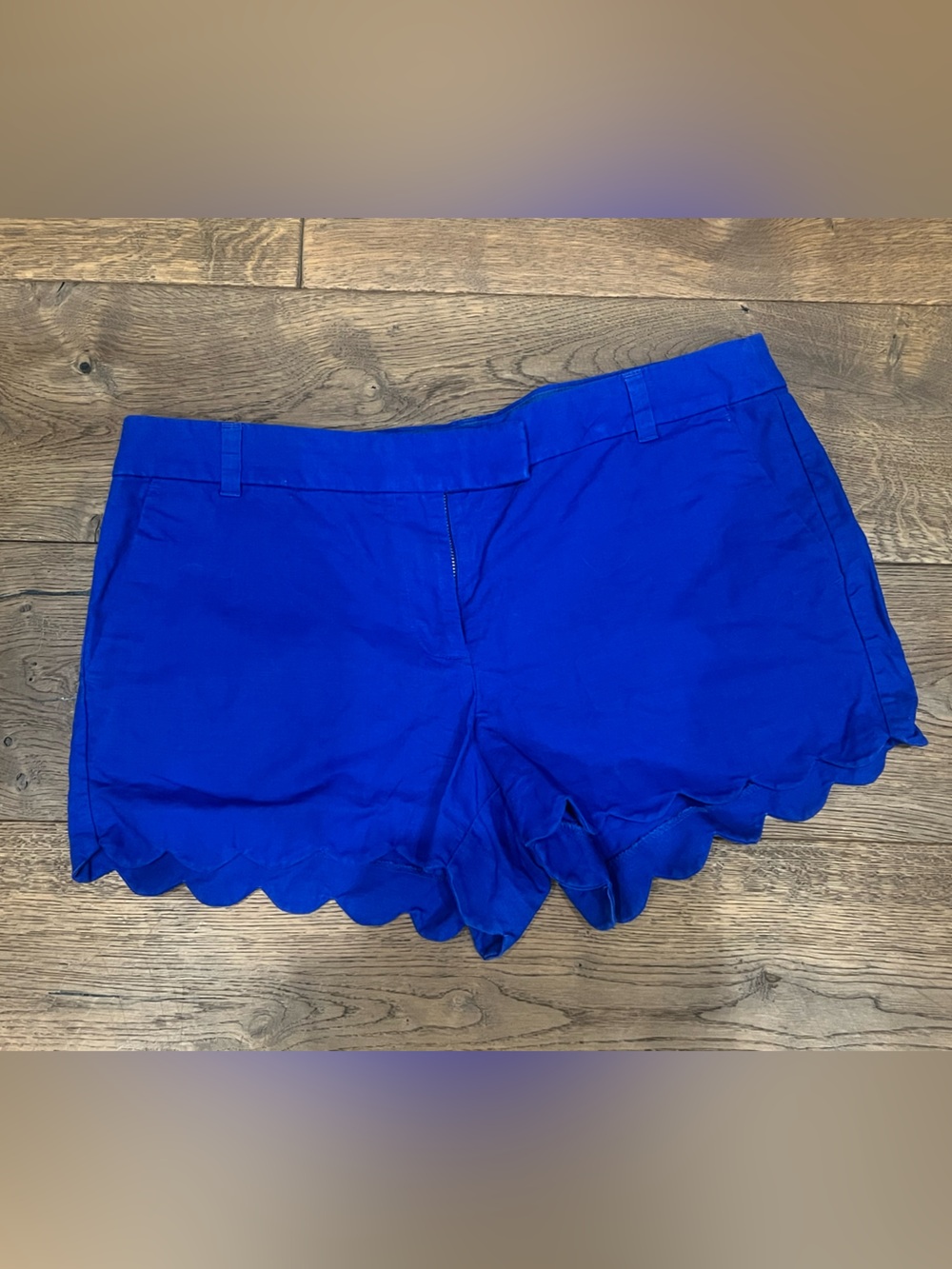 Women’s J.Crew Royal Blue Scallop Hem Shorts - 14